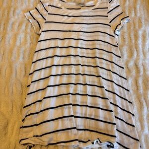 Old Navy Cream Mini Dress with Boxy Fit and Peter Pan Collar